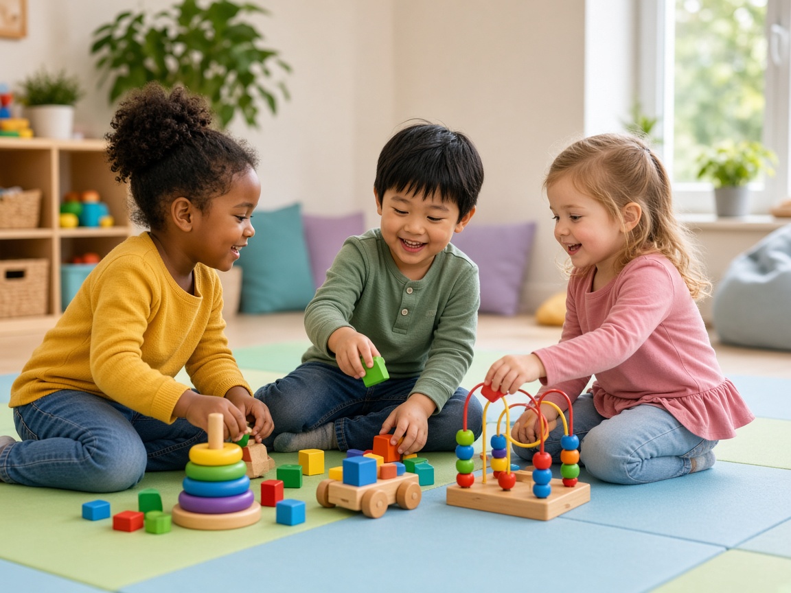 Children building social skills together